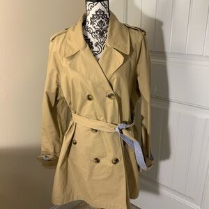 Crown & Ivy Classic Tan Trench Coat NWOT